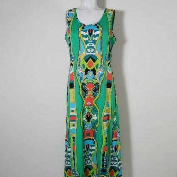 Vintage Pucci Print inspo Style 90s psychedelic mod Bold dress - Picture 3 of 8